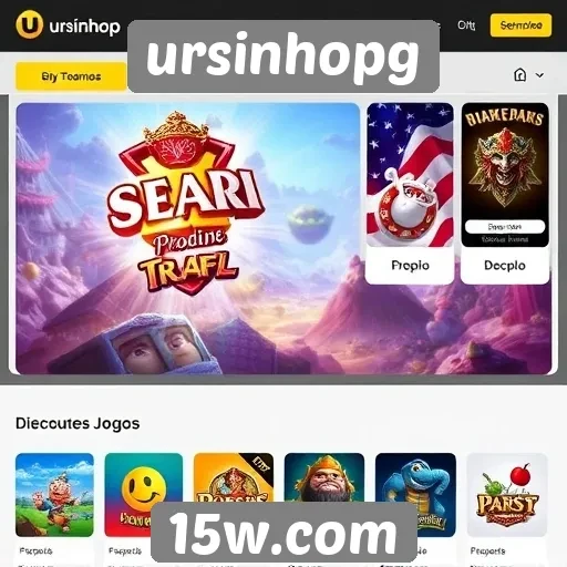 Principais categorias de jogos disponíveis em ursinhopg