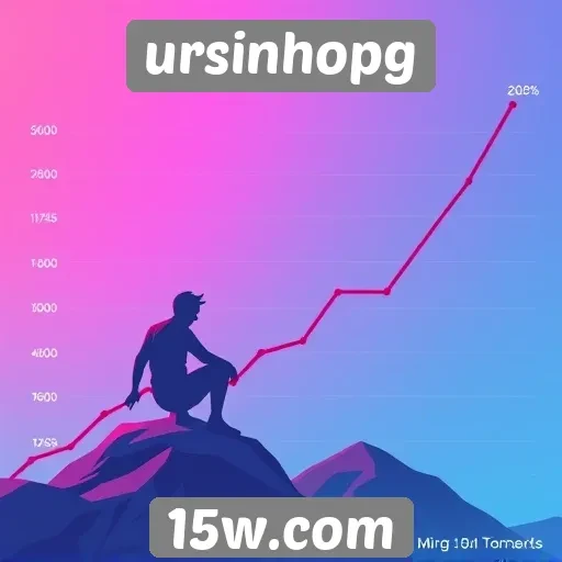 Números de acessos mensais do ursinhopg em crescimento