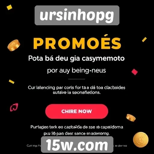 Plataforma ursinhopg oferece promoções para novos usuários